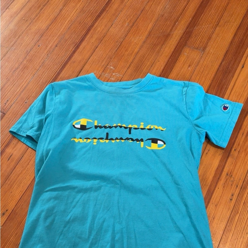 Champion Kids Turquoise Tee with Logo